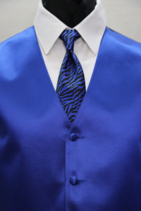 Simply Solid Royal Blue with Zebra Stripe Windsor