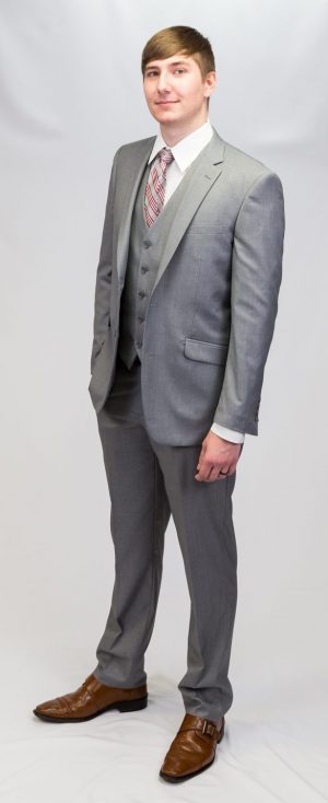 Chama Super 150s Microfiber suit in Medium Grey